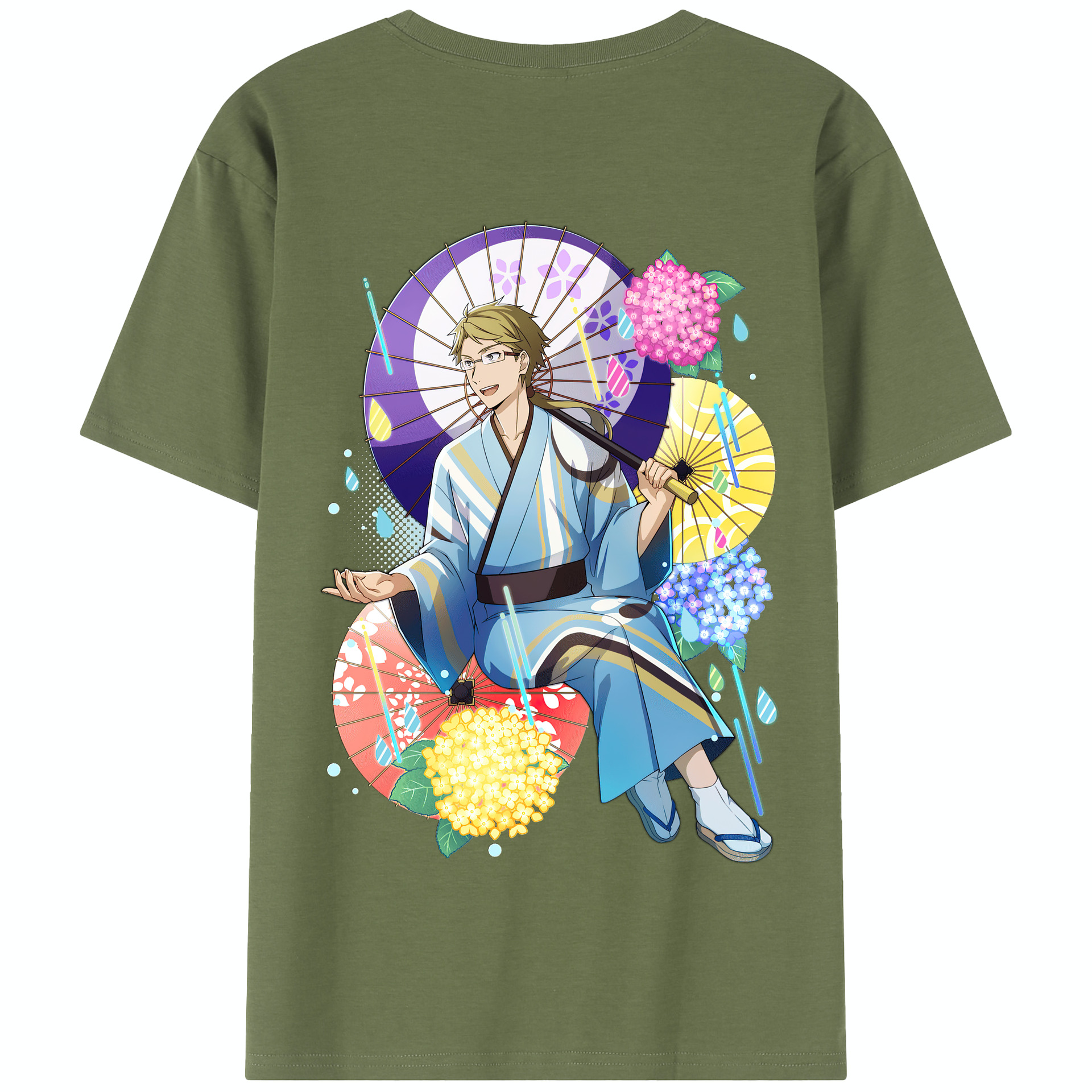 （画像用） 文豪ストレイドッグス Bungo Stray Dogs 綿100％半袖Tシャツ（背面プリント）
